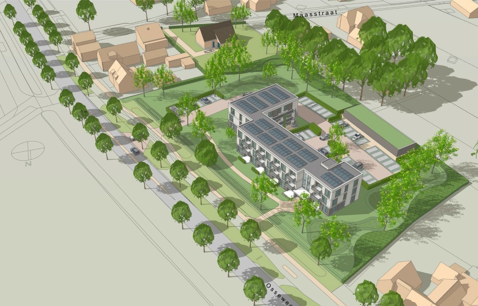 Ontwerp nieuwbouwappartmenten Osseweg in Heesch